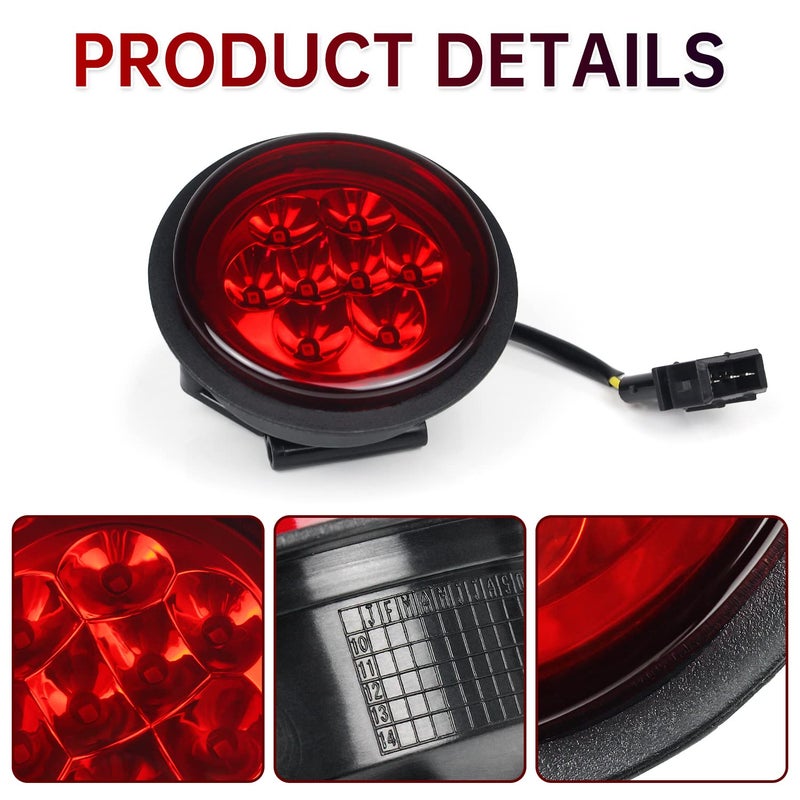 CPOWACE Pair Red LED Tail Light Assembly Compatible with Can Am Outlander, Rear Brake Lights Tail Lamps Compatible with Can-Am Outlander Renegade Commander Maverick 2011-2017,Replace #710001645 - Image 4